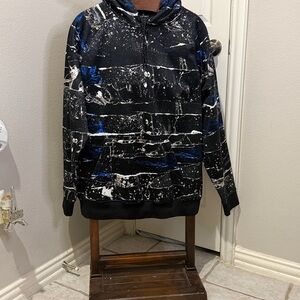 Men's Black and Blue Sweater